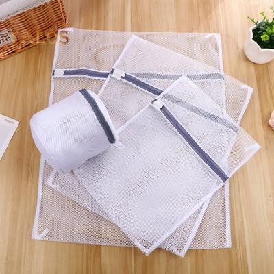 4Pcs/Set Mesh Laundry Bag Set Rust-Resistant Zipper Closure Honeycomb Laundry Bag Organizer Wash Dry Cycle Laundry Bags