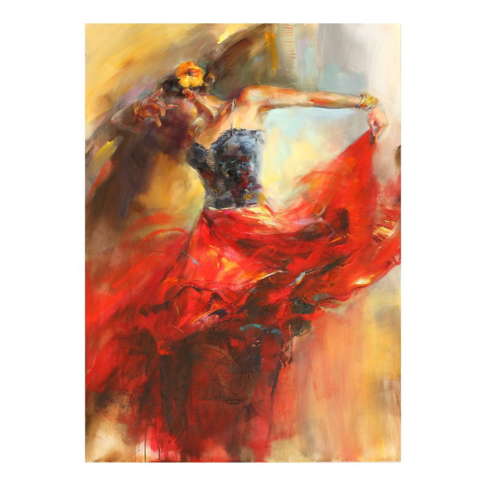 

Modern Colorful Poster Spanish Flamenco Beauty Dancer Art Oil Canvas Painting Vintage Figure Prints Wall Art Pictures Home Decor 20x30cm