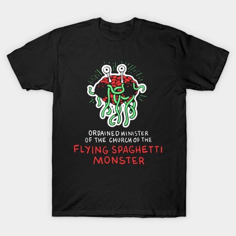 Flying Spaghetti Monster Minister T-shirt XL