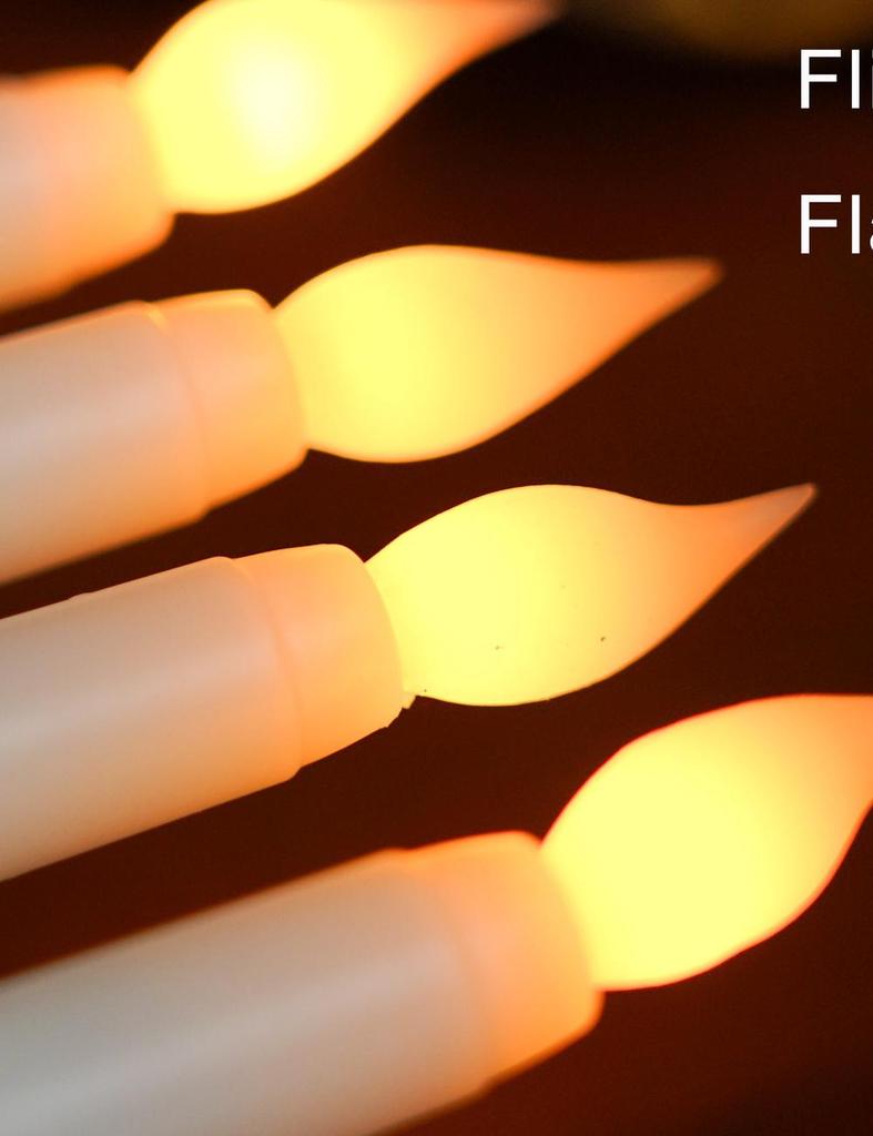 6/12Pcs LED Flameless Taper Candles Lights Battery Powered Flickering Flameless LED Taper Candles Light for Home Wedding Party