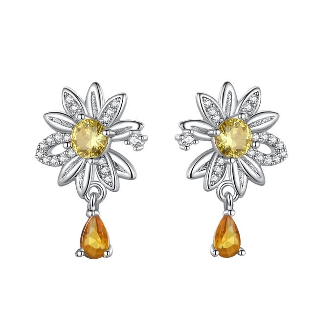 

Серьги-кольца из 100% стерлингового серебра 925 пробы с ярким цирконом, сверкающие паве, двойные серьги-кольца для женщин, роскошные ювелирные изделия для свадьбы и помолвки светло-коричневого