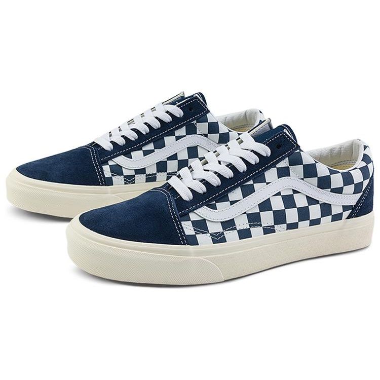 Vans Old Skool Classics Canvas Low-Top Skate Shoes Unisex Sneakers Blue White VN0A5JMI4M0