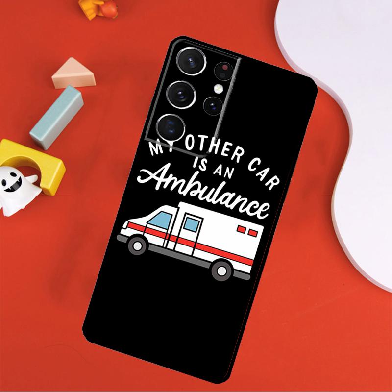 Ambulance Car Phone Case For Samsung Galaxy S24 Ultra S25 Ultra S9 S10 S20 S21 S22 S23 Plus S24 FE Cover