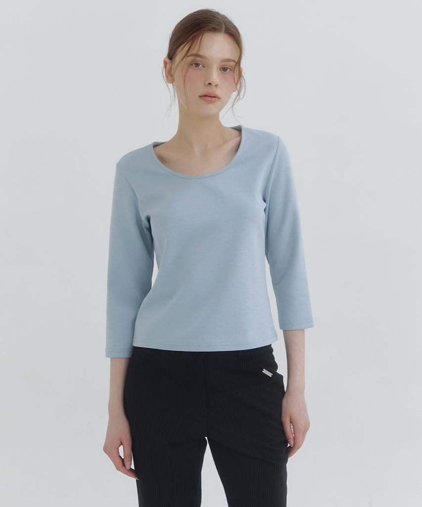 MICANE Miba U-Neck Quarter Sleeve Tee