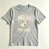Off To Praise The Lord Cute Goose Christian Casual Graphic Tshirt Cute Floral Christian Shirt Unisex Crewneck Cotton Short Sleeve