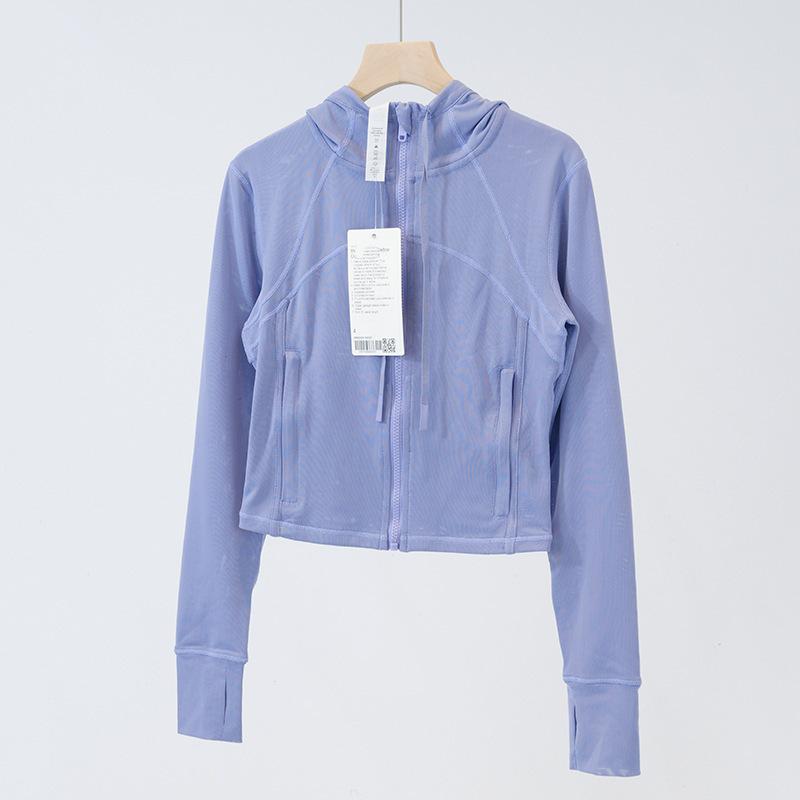 

Женская дышащая сетчатая толстовка с капюшоном: Облегающий крой, высокая эластичность, идеально подходит для летней йоги, фитнеса и бега. S (90-100 lbs)