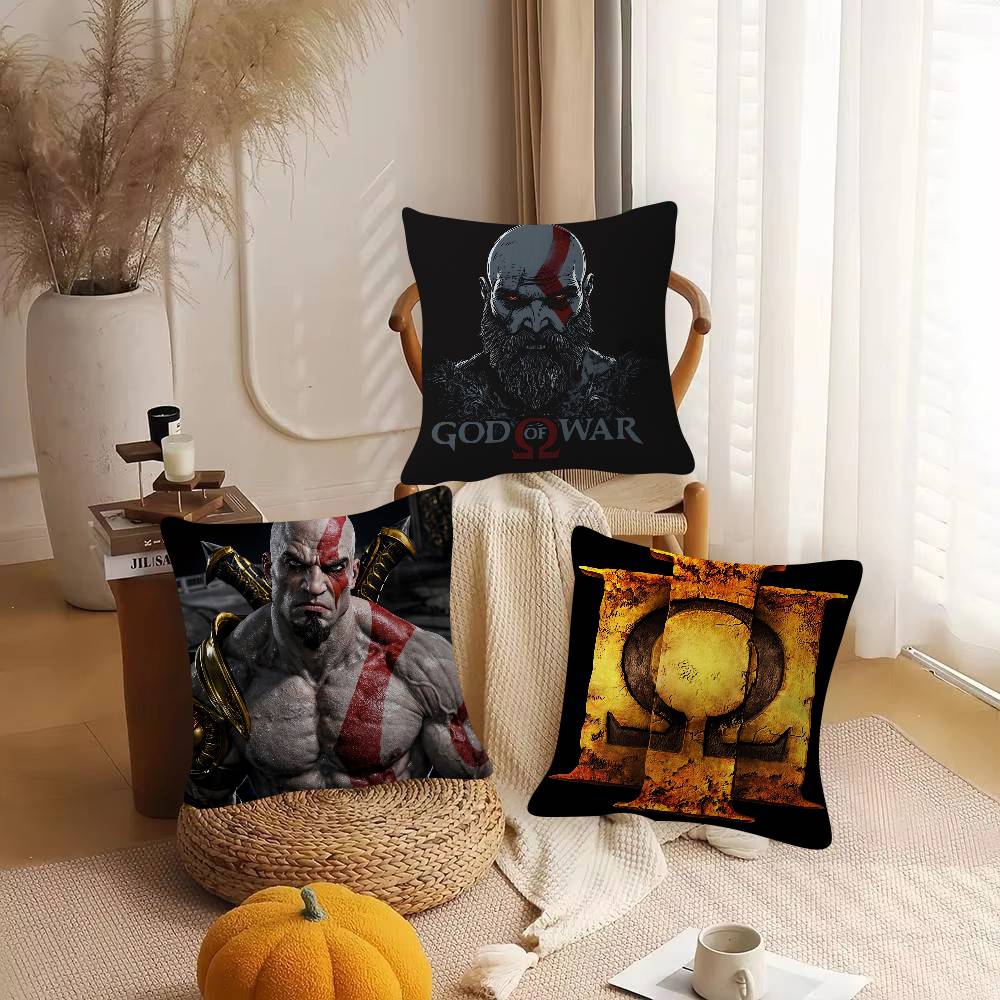 Game God Of War Cute Cartoon Two-dimensional Pillowcase Bedroom Sofa Cushion Cover Nap Pillow Cover