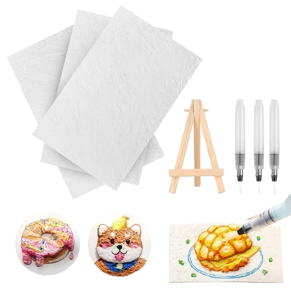 10Pcs Foam Texture Painting Paper Magic Puffy Paint Paper Puffy Popcorn Drawing Texture Painting Kit 3D Art Drawing Sponge Paper