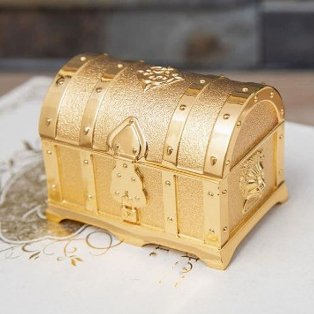 Vintage Jewelry Box Europn Exquisite Relief Pattern Antique rring Necklace Bracelet Container