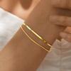 Doppellagiges Schlangenkettenarmband für Damen Eleganter Modeschmuck Vielseitiges Accessoire Exquisites Geschenk für Sie