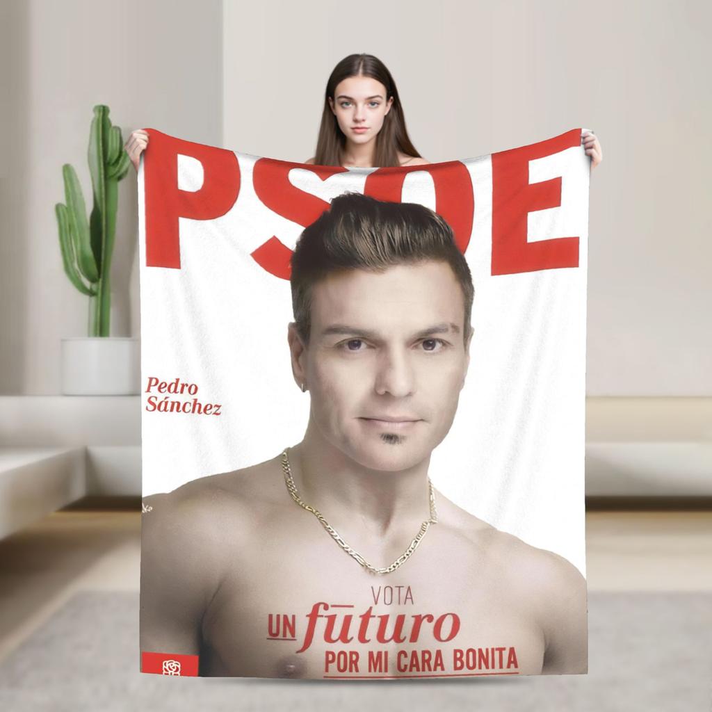 Pedro Sanchez Spain PSOE Blanket Quality Warm Soft  Bedding Throws Winter Picnic Couch Chair Sofa Bed Fashion Bedspread