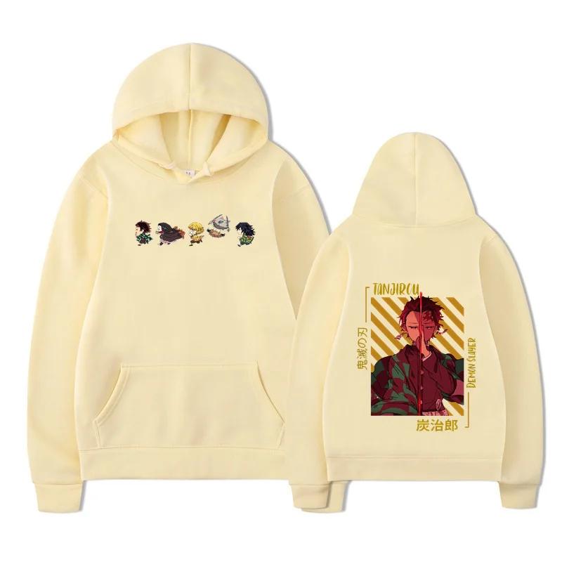 Autumn Anjuro Bakugou Hoodies Men Women Fashion High Street Sweatshirts Vintage Pullovers Tanjiro Hoodie Oversized Tops