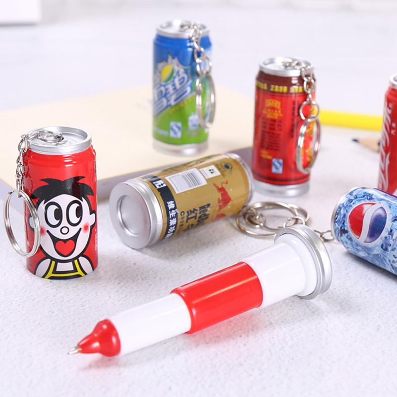 Cartoon Beverage Bottle Cans Ballpoint Pen Cute Creative Retractable Pen Student Learning Gift