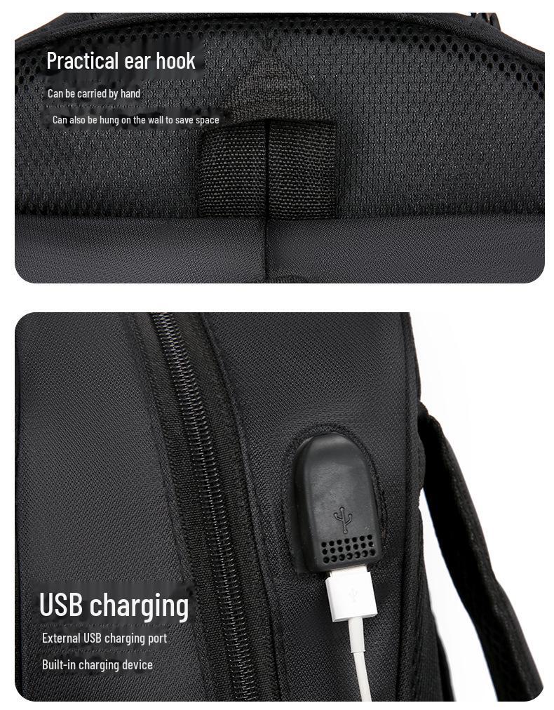 Herren Rucksack einfarbig Allzweck für Business und Reise