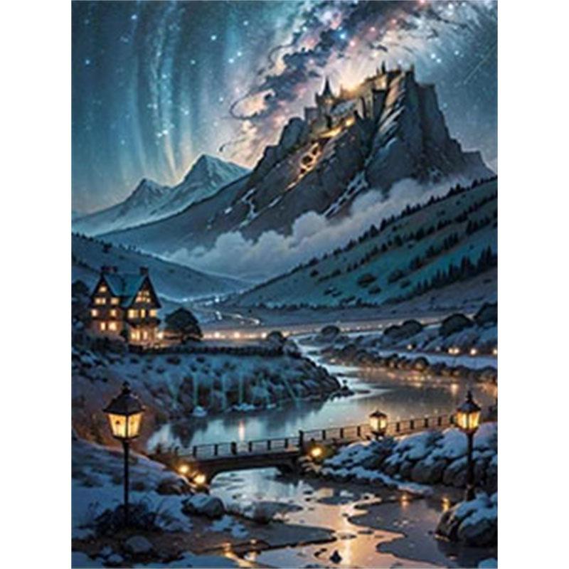 DIY Diamond Painting Castle Cross Stitch Kit Mosaic Art Diamond Painting Full Circle/Square Diamond Home Decoration