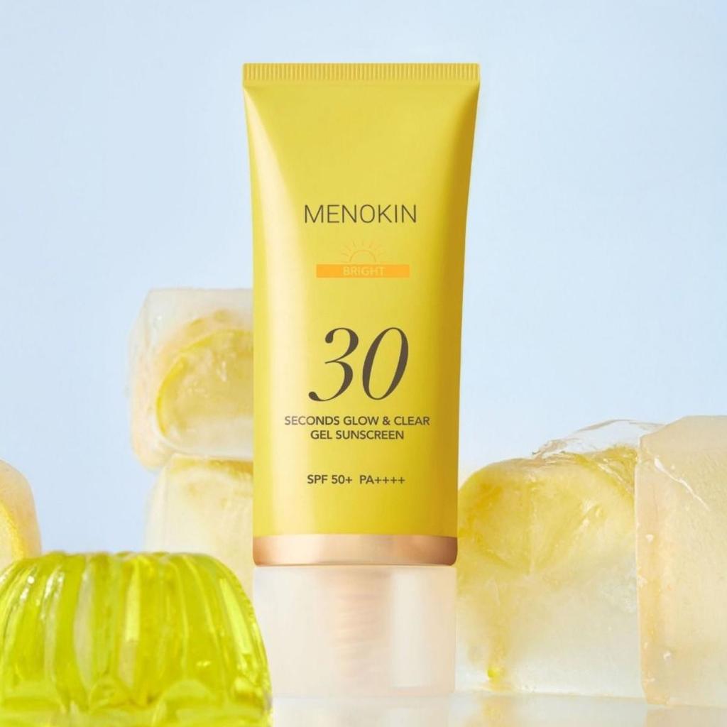 Menokin 30-Seconds Glow and Clear Gel Sunscreen Bright Radiance Tone-Up 50ml