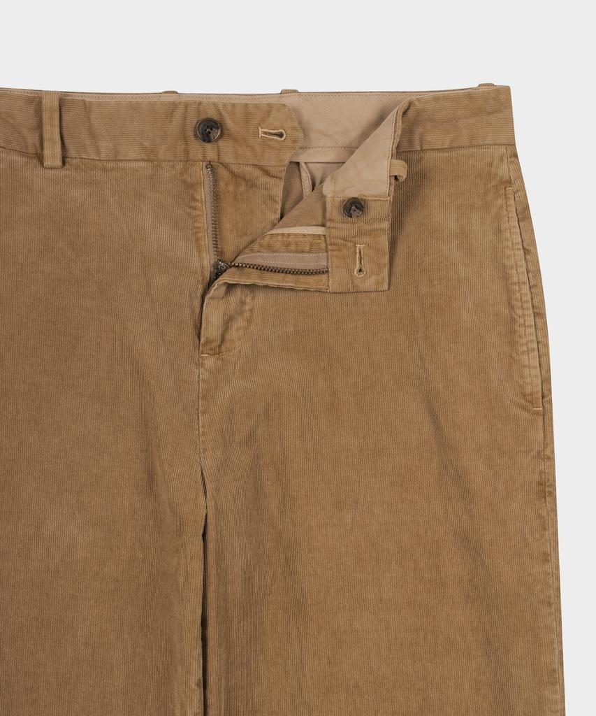 BROOKS BROTHERS Wide Fit Corduroy Garment Dyed Chino Pants (Brown) (Bbpcmnf405)