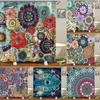 3D Flower India Bohemian Print Nordic Style Shower Curtain Set With Hooks Natural Landscape Home Decoration Bathroom Curtains