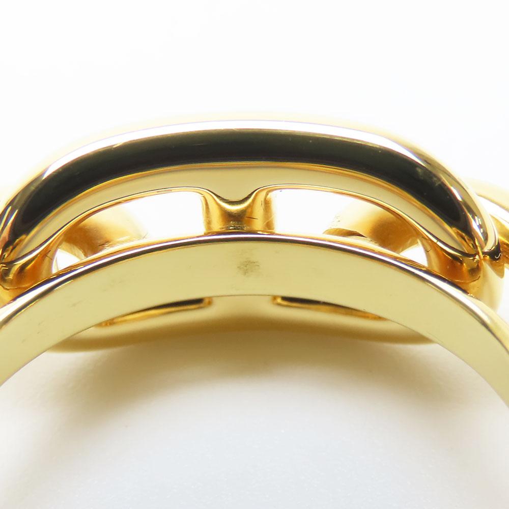Used HERMES Scarf ring ChÃ©ne Dunkel metal 10.7g gold plating