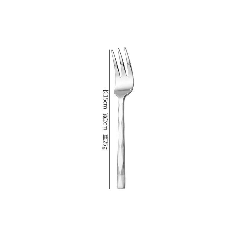 

Diamond Handle 410 Stainless Steel Western Tableware: 5-Piece Knife, Fork & Spoon Set