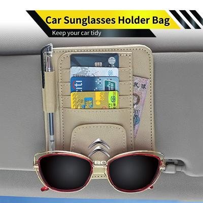 Car Sun Visor Card Holder Multifunctional For C4 C3 C5 C1 C2 Berlingo Celysee Cactus Picasso Aircross Saxo Grand