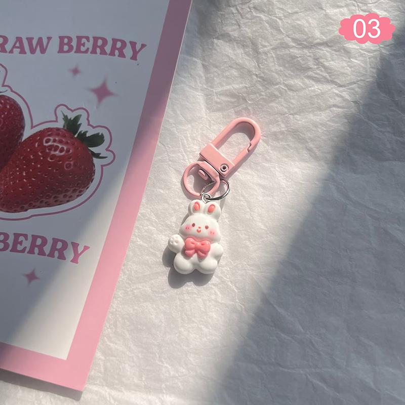 1Pc Kawaii Cute Rabbit Keychain Cartoon Animal Pendant Girl Backpack Decoration Jewelry Best Friend Gift