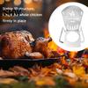 Outdoor Camping Barbecue Accessory Metal Chicken Roaster Rack, Heavy Duty Vertical Poultry Stand, Can Grilling Tool for Whole Placement Rack