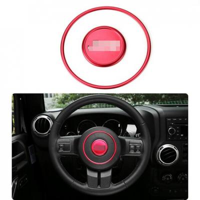 2X Steering Wheel Central Ring Trim For Jeep Wrangler 07-17/Grand Cherokee 11-13