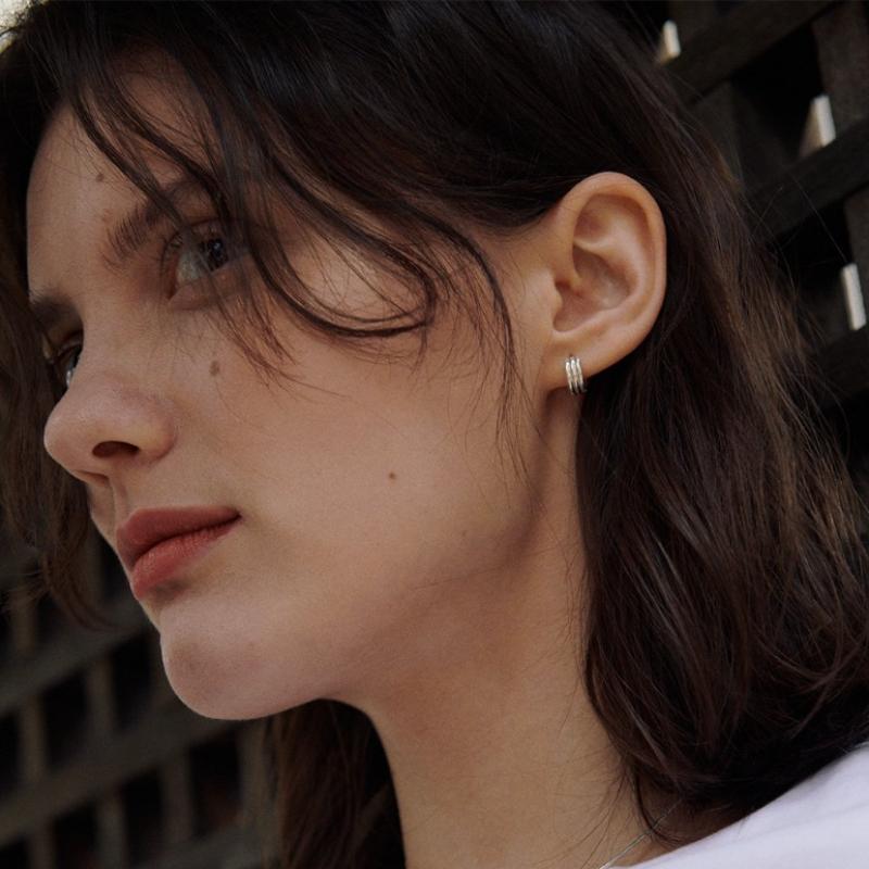 Verte 925 Silver Fort Earring  Silver    deux.Silver.183