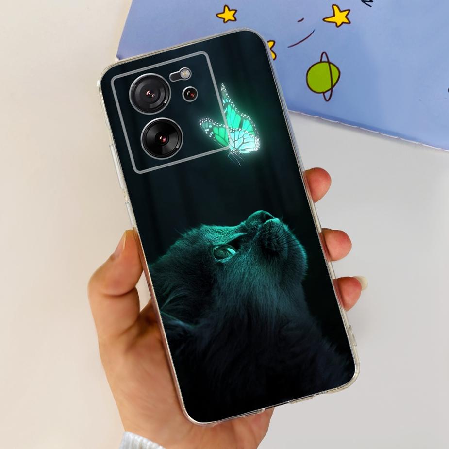 For Xiaomi 13T Pro Case Luxury Painted Back Cover Clear Silicone Phone Case For Xiaomi Mi 13T Pro 13TPro Soft Fundas 6.67'' Bags