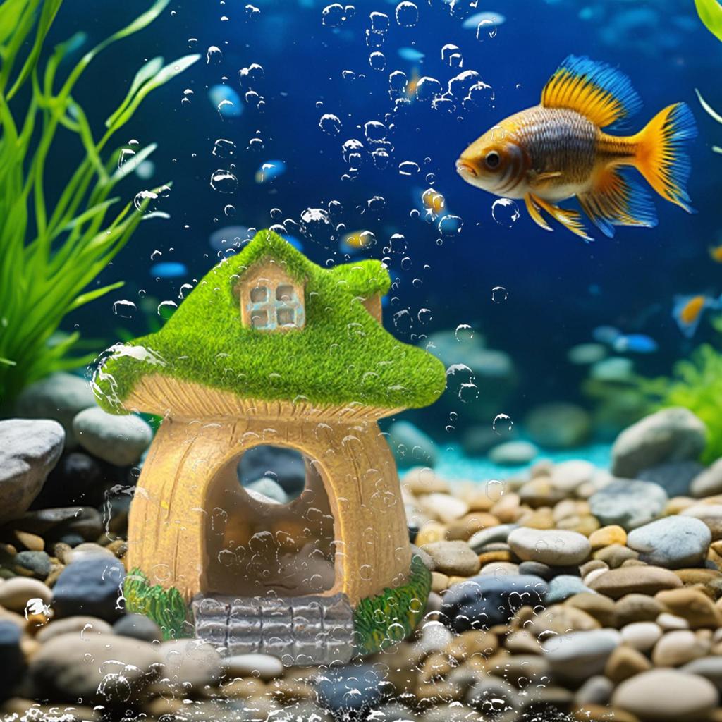 Fish Tank Statue Under Water Sculpture Fish Tank Mushroom Decoration For Living Room Bedroom Study Room Restaurant Apartment