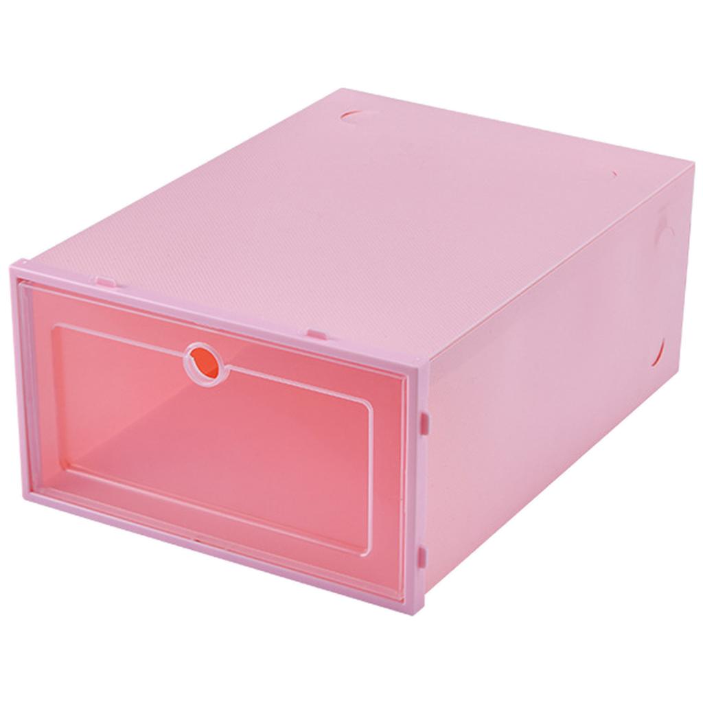 Thickened PP Plastic Transparent Flip Top Shoe Box Foldable Storage Container for Home Dustproof Wardrobe Organizer 31*20*13cm