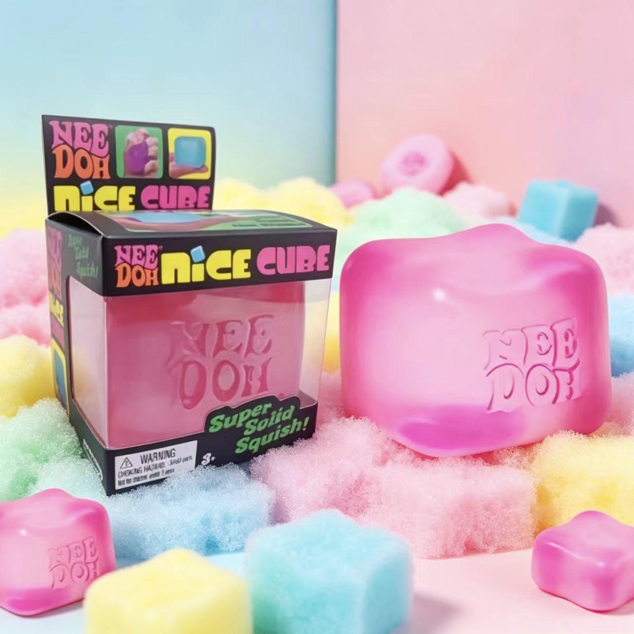 Needoh Nice Cube Ice Squeeze Toy - Stress Relief Ball