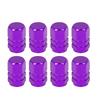 X AUTOHAUX Tire Stem Valve Cap Wheel Valve Cover Car Dustproof Hexagon Aluminum Alloy Tire Cap 8pcs Purple