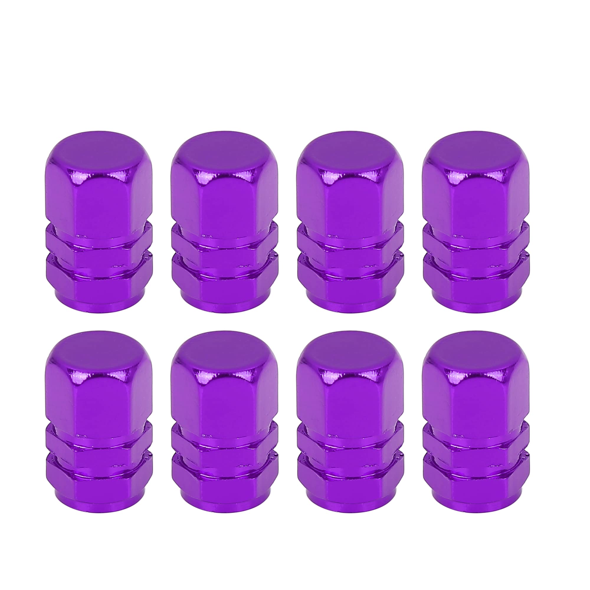

X AUTOHAUX Tire Stem Valve Cap Wheel Valve Cover Car Dustproof Hexagon Aluminum Alloy Tire Cap 8pcs Purple фиолетовый