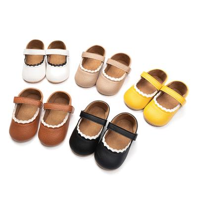 Baby Girl Shoes Newborn Shoes Leather Rubber Sole Anti-slip Toddler First Walkers Infant Crib Shoes