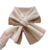 Knitting Shawl Wrap Mixed Color Neck Warmer Elegant Cross Scarf