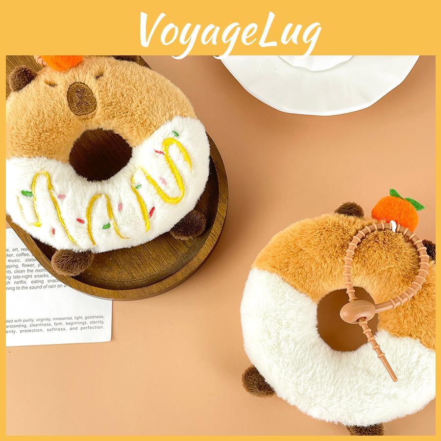 Capybara Doughnut Plush Stuffed Toy Animal Keychain Room Decoration Gifts Kid