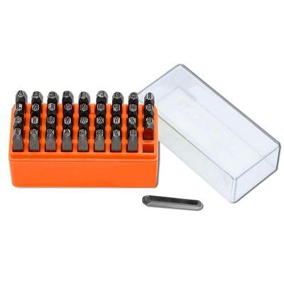 Sada 36dílných 6mm čísel a velkých písmen (AZ & 0-9) Děrovačka Perfektní pro potisk kovu, plastu, dřeva, kůže.1/4 (6 mm)