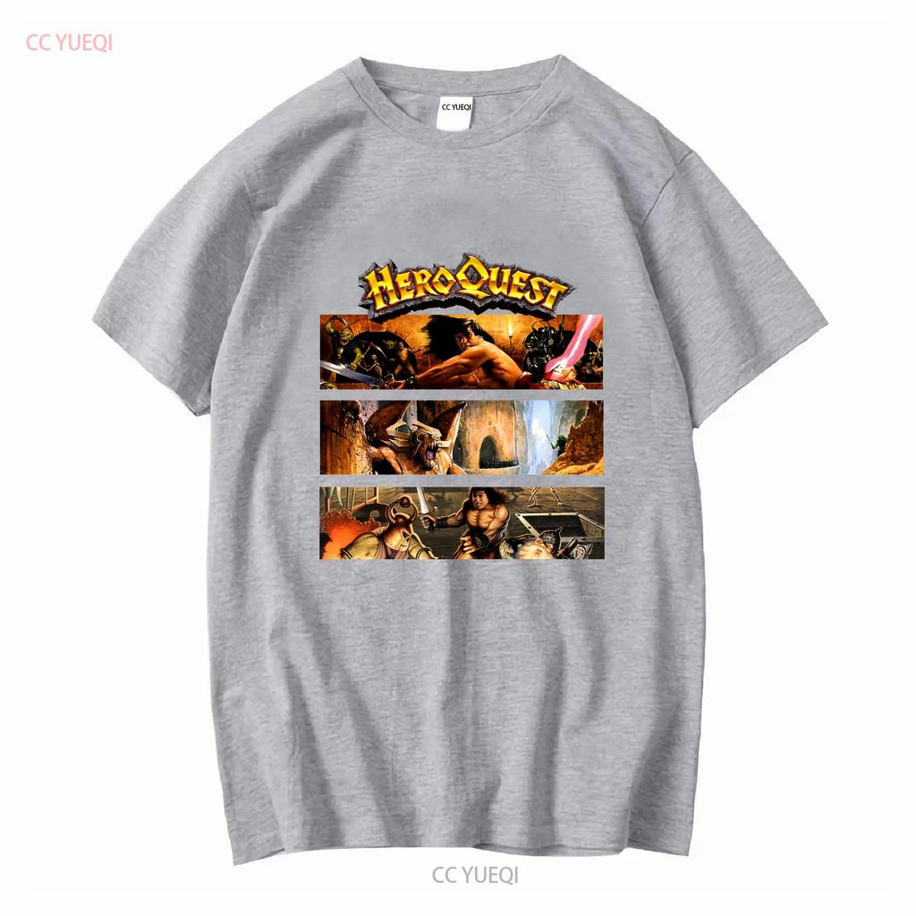 Heroquest T-Shirt vintage schwarz für Unisex lange oder kurze Ärmel vintage gewaschenes Oberteil für den Alltag Designer-Kleidung