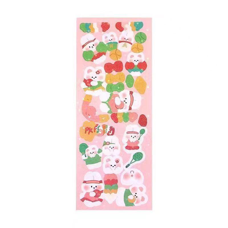 100 Sheets Cartoon Collage Laser Student Diy Decorative Scrapbooking Journals Stationery Supplies Kawaii Handbook Stickers