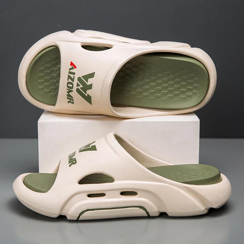 Men Slippers Summer Slides Flip Flops Indoor Outdoor Sandals Man Walking Casual Beach Shoes Anti Slip Flat Sandal Men's Shoes