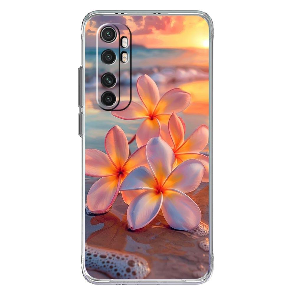 Phone Case For Xiaomi Poco X6 X5 NFC X3 F6 F5 Pro F4 F3 M3 14 13T 12T 12 13 Lite 11 Mi 5G Clear Cover Beauty Flowers Leaves