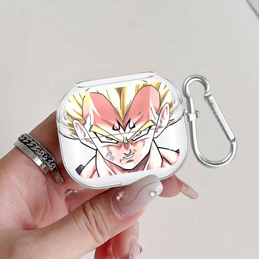 D-ragonS B-allS Vegeta Clear Earphone Cases Cover With Hook Case For Samsung Galaxy Buds Live 3Pro 4Pro 4 Pro 3 FE 2 2Pro Buds Live