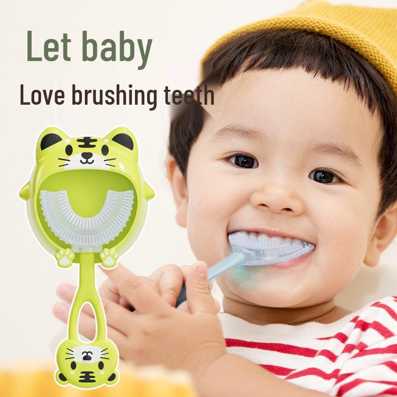 Children's U-Shaped Baby Toothbrush for Easy Oral Cleaning