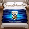 Ifk göteborg Bedruckte Flanelldecke Benutzerdefinierter Name Text Weiche Warme Decke für Schlafzimmer Feiertagsgeschenk