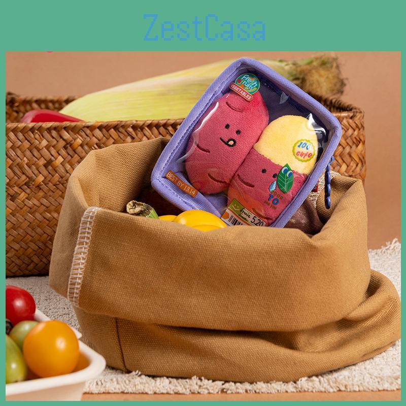 Cute Cartoon Vegetable And Fruit Platter Plush Toy Pendant For Kids And Collectors