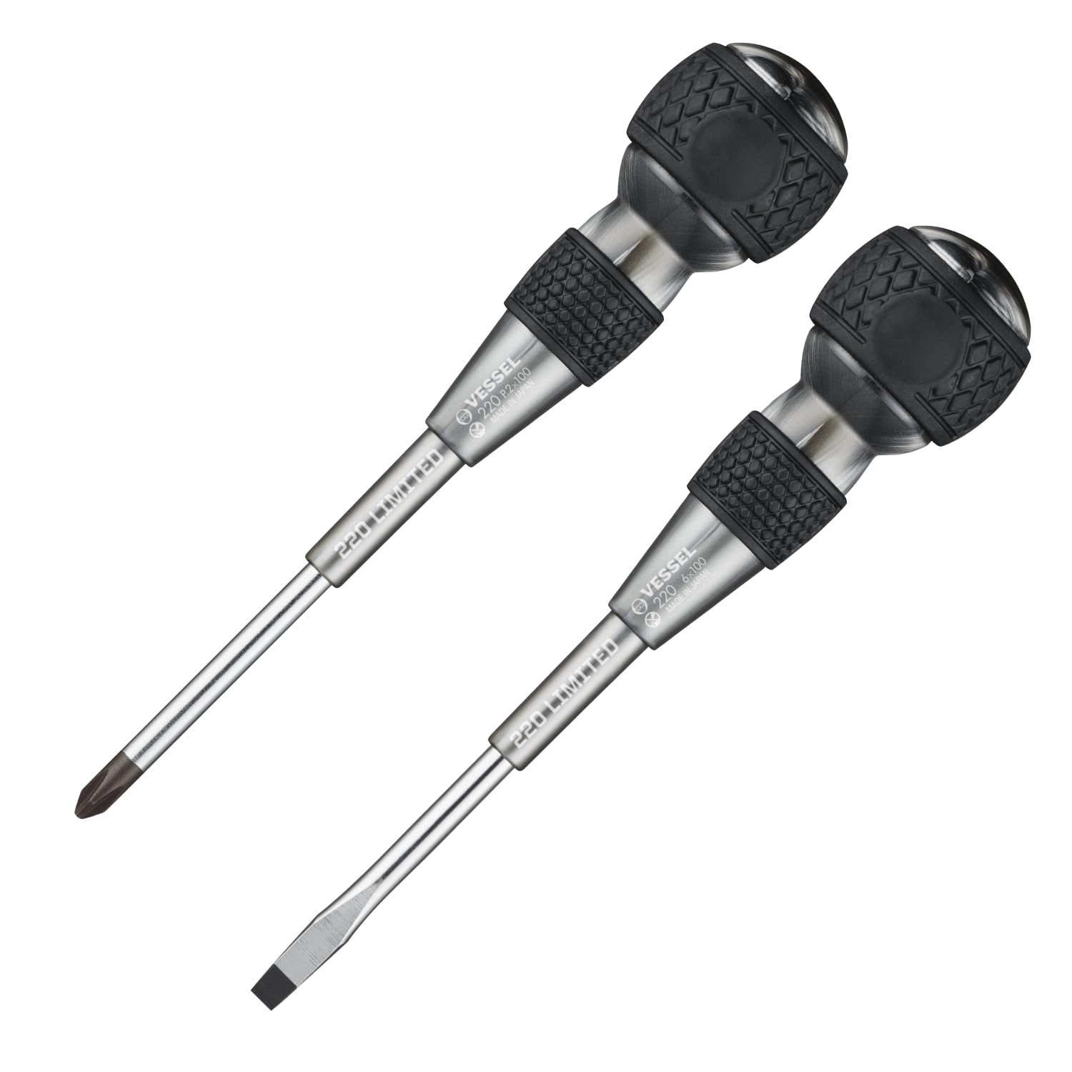 

VESSEL Limited Premium Color Шариковая рукоятка драйвера серая 220-2PS-PGR