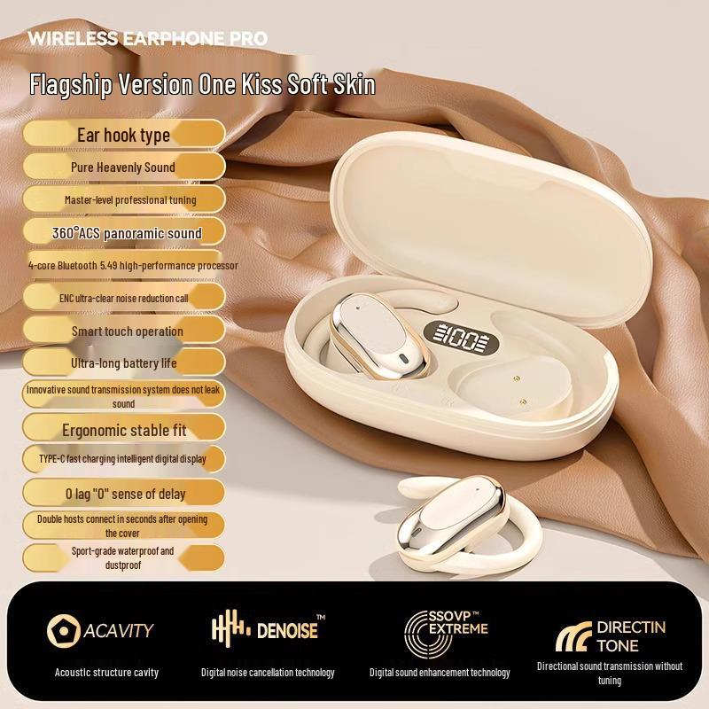 2025 Bluetooth Bone Conduction Over-Ear Wireless Sports Headphones with Long Battery Life
