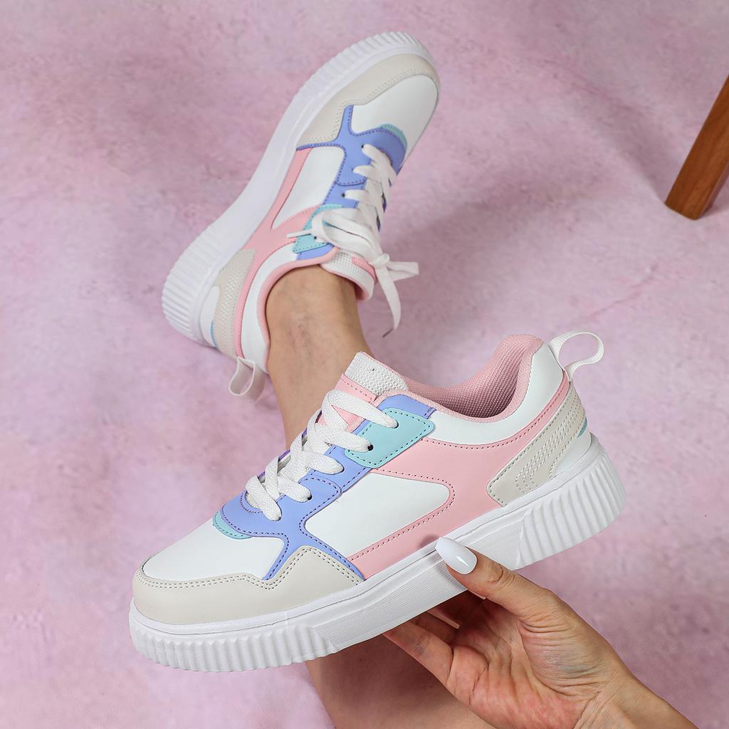 White Shoes Fashion Board Shoes for Women Fashion Casual Walking Shoes Men Leisure Sneakers PU Leather Trainers Waterproof